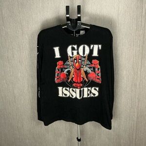 NWOT Black Long Sleeve Graphic Tee Size XL